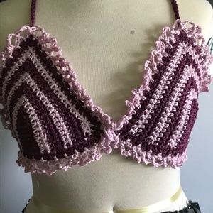 Crocheted bralette.